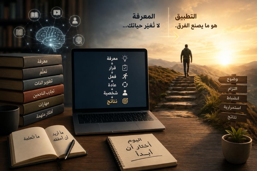 ‎المعرفة لا تغيّر الإنسان... ما يغيّره هو ما يفعله بها