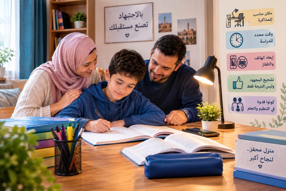 رسائل إلى كل أب وأم: كيف نجعل البيت بيئة محفزة على الدراسة؟